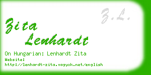 zita lenhardt business card